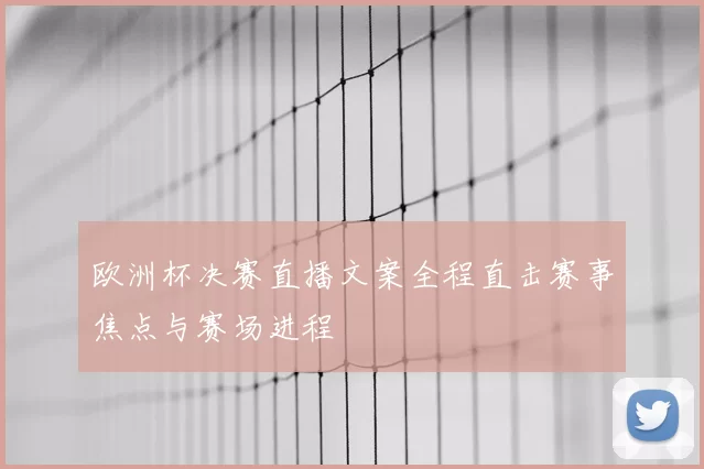 欧洲杯决赛直播文案全程直击赛事焦点与赛场进程